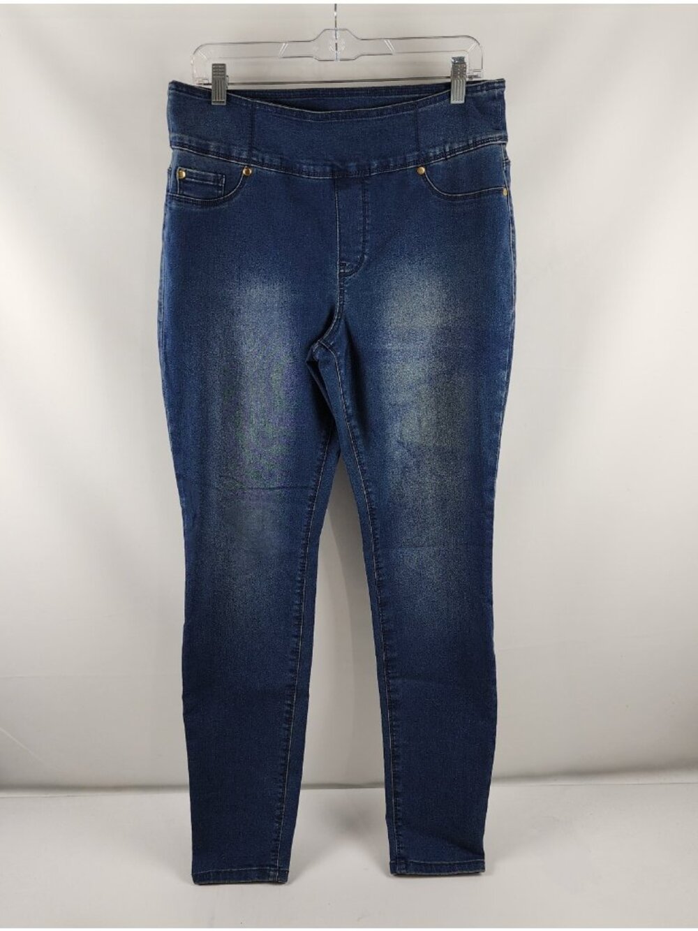IMAN Global Chic Jeans Womens XL-Long Blue Pull-on Denim (34x31) NWT